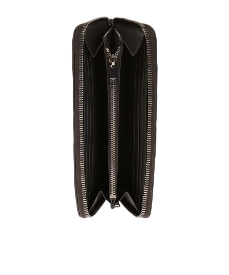 Saint Laurent Zipper Wallet In Black