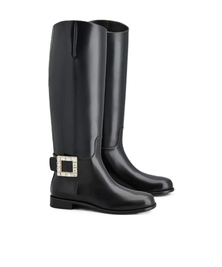 Roger Vivier "très Vivier Leather Boots In Black