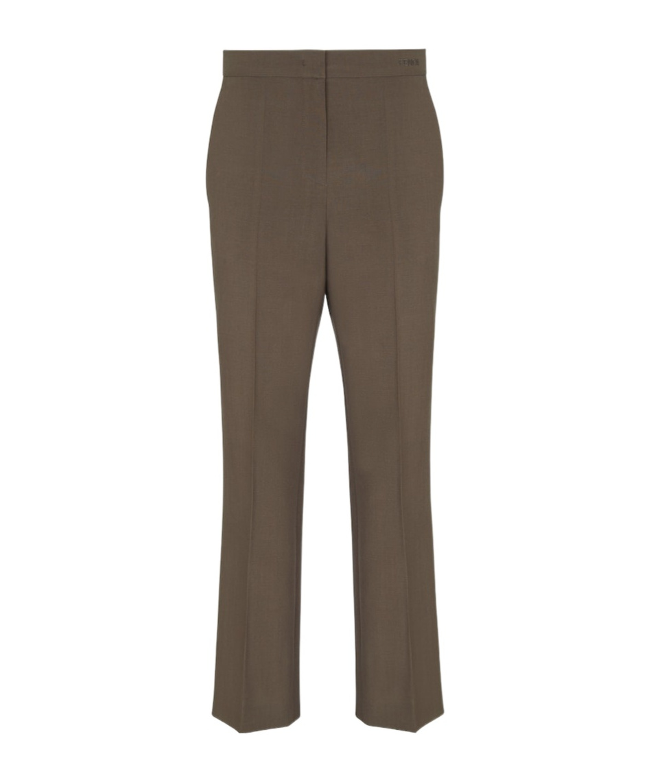 Fendi Wool And Mohair Pants In Brown