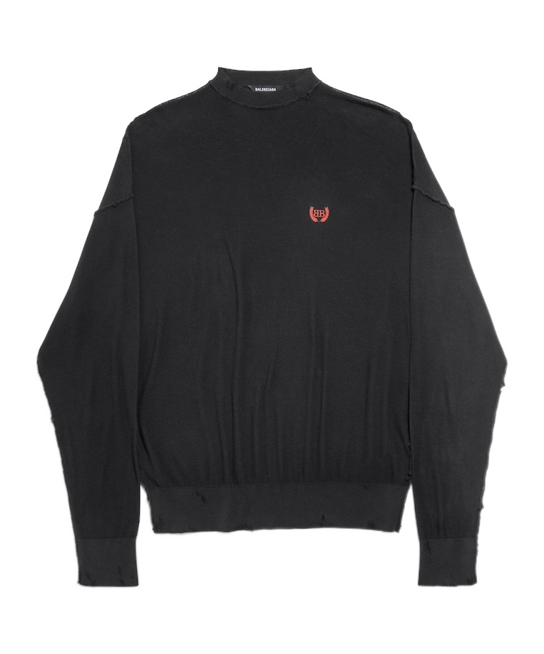 Balenciaga Oversized Sweater In Black