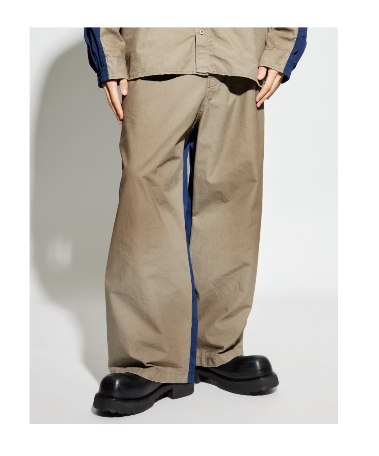 Balenciaga Belt Loop Casual Pants In Green