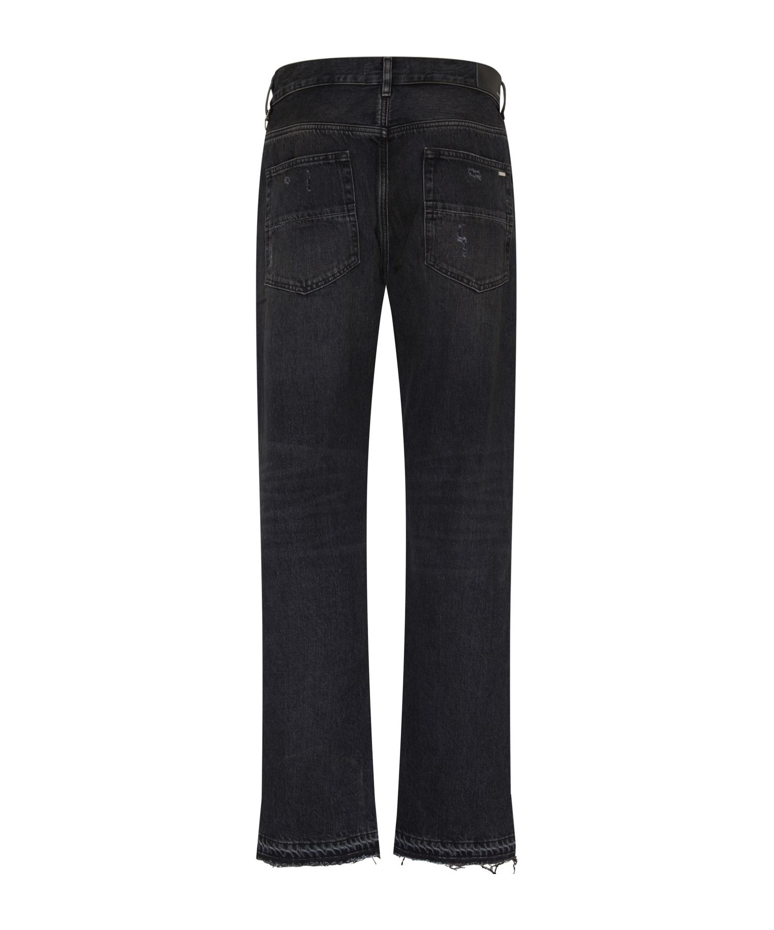 Amiri Straight Cut Loose Jeans In Black