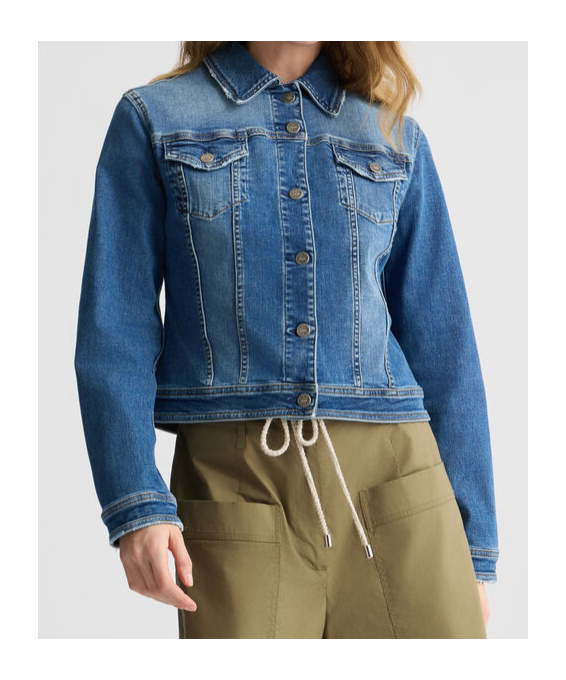 Liu •jo Long-sleeved Denim Coat In Blue