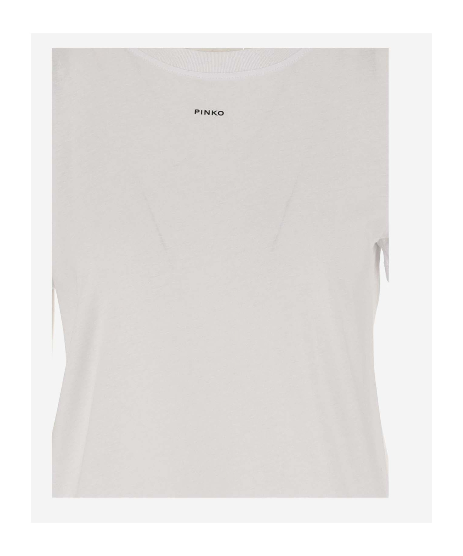 Pinko Logo-print Cotton T-shirt In White