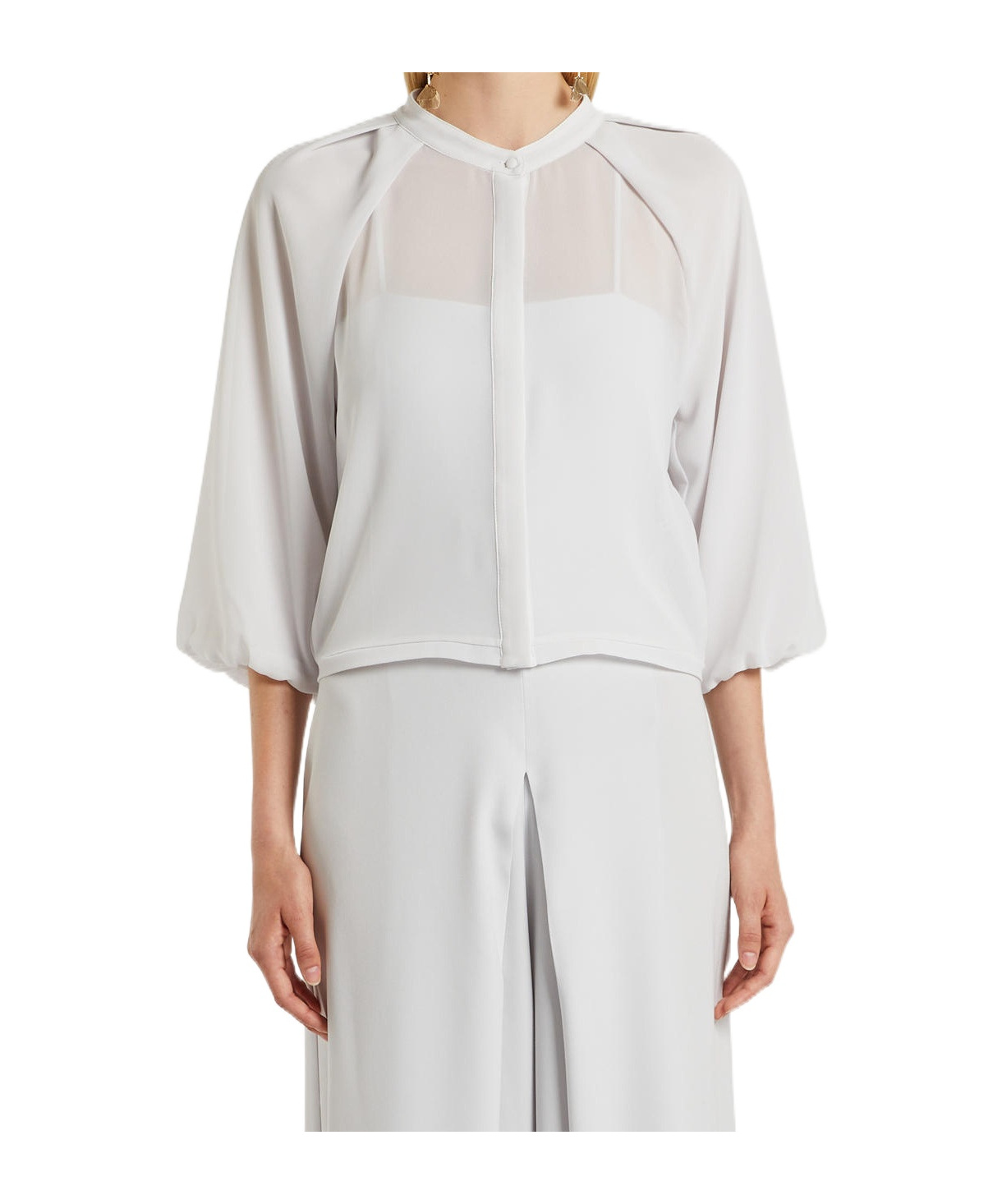 Marella Translucent Blouse In White