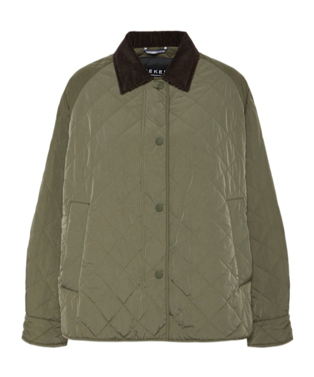 Weekend Max Mara Beber Quilted Jacket In Khaki