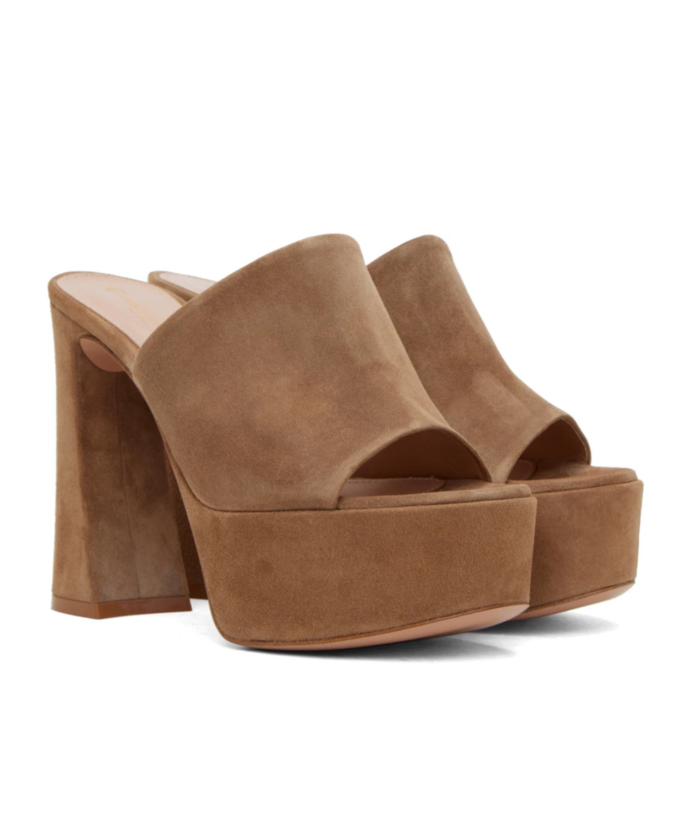 Shop Gianvito Rossi Holly Open-toed Heels In Brown