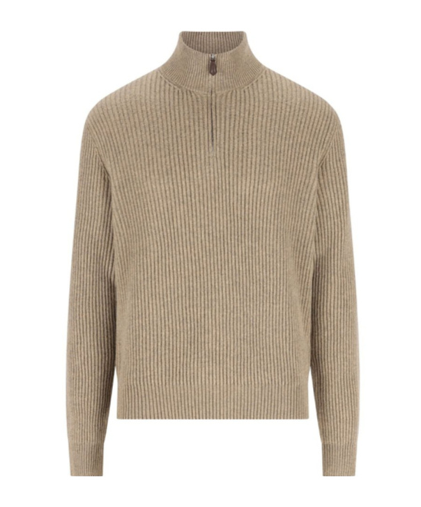 Loro Piana Knitted Jumper In Sand