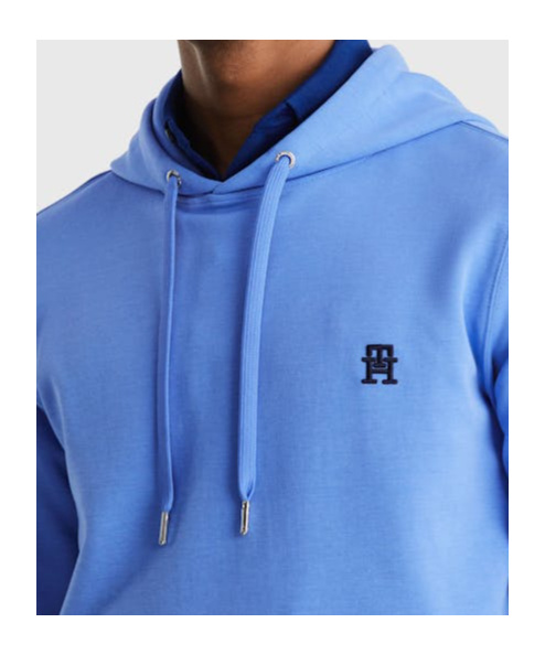 Tommy Hilfiger Letters Hooded Hooded Hoodie In Blue
