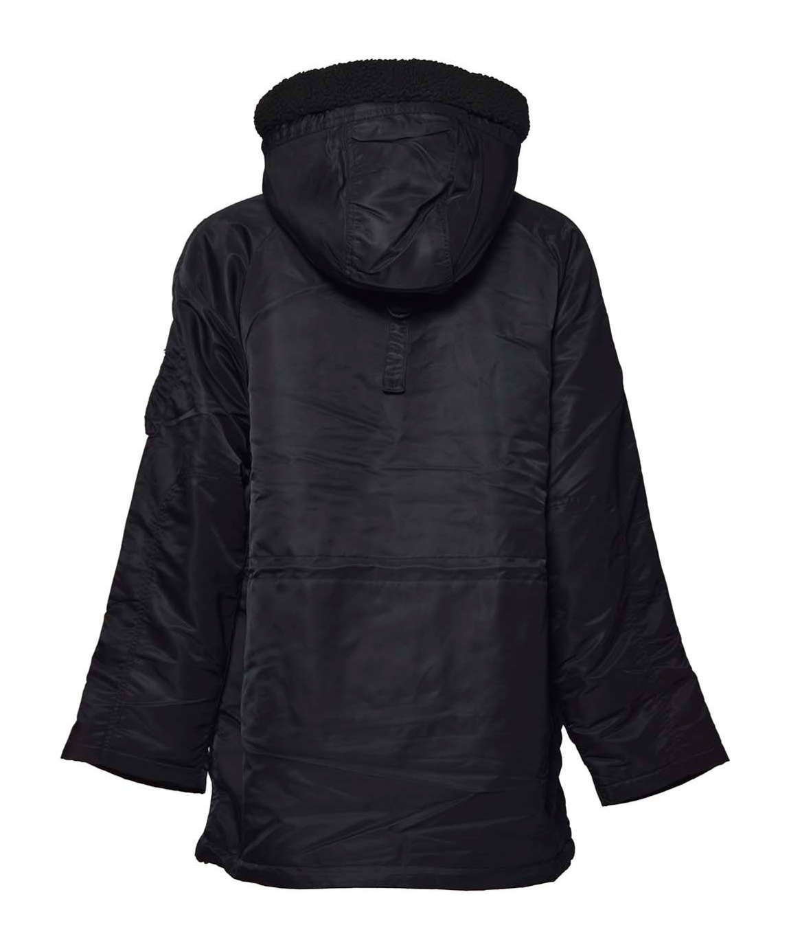 Carhartt Black Hooded Olten Parka Coat In Black