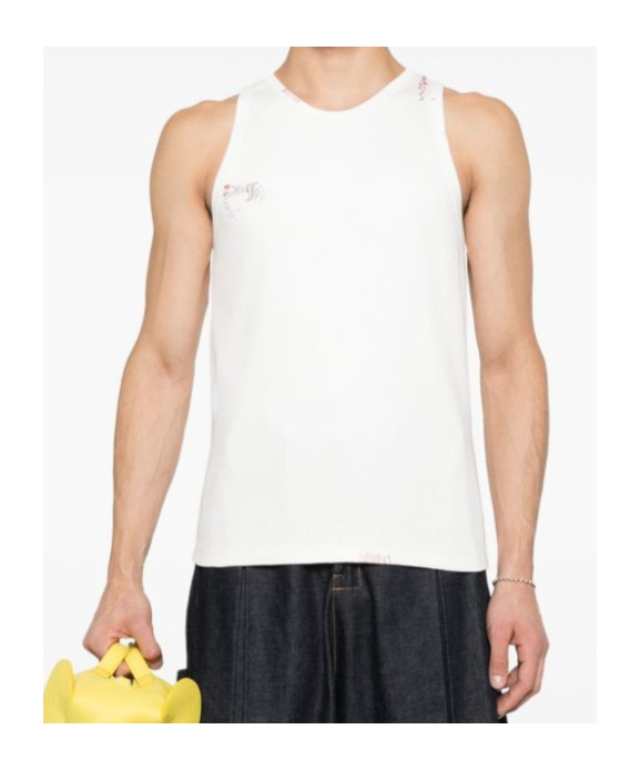 MARNI LOGO-EMBROIDERED TANK TOP