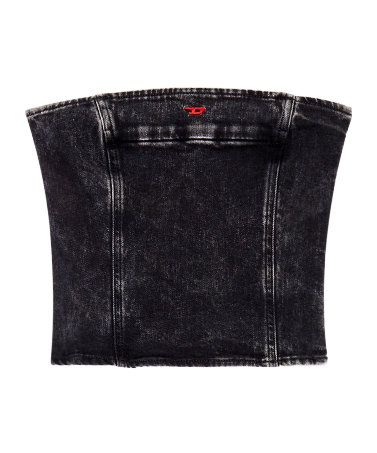 DIESEL STRAPLESS DENIM CROP TOP 