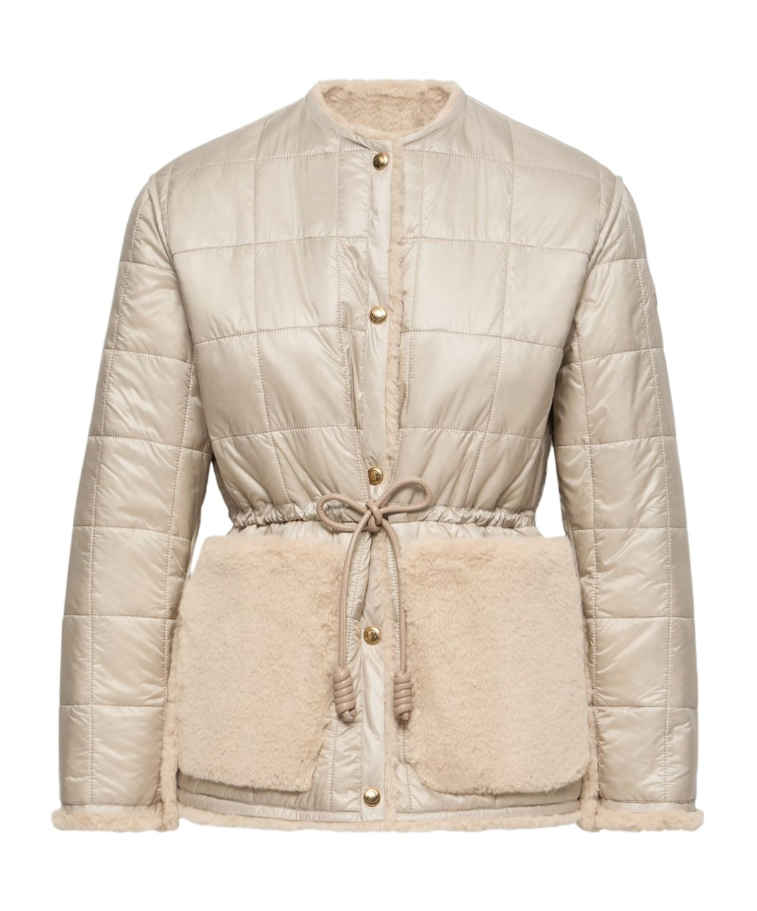 Moncler Tipule Reversible Short Down Jacket In Sand