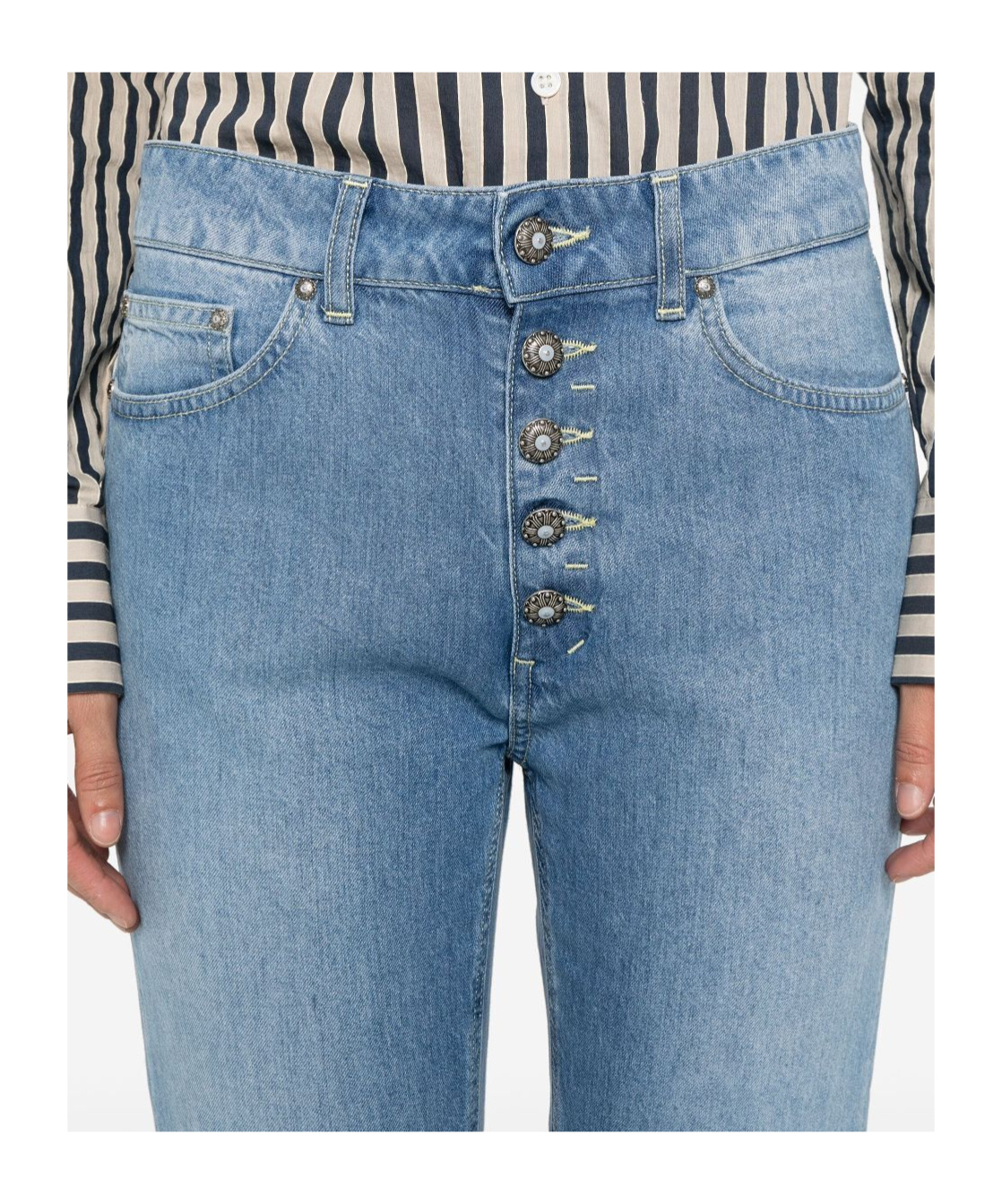 Dondup Belt-loop Jeans In Blue