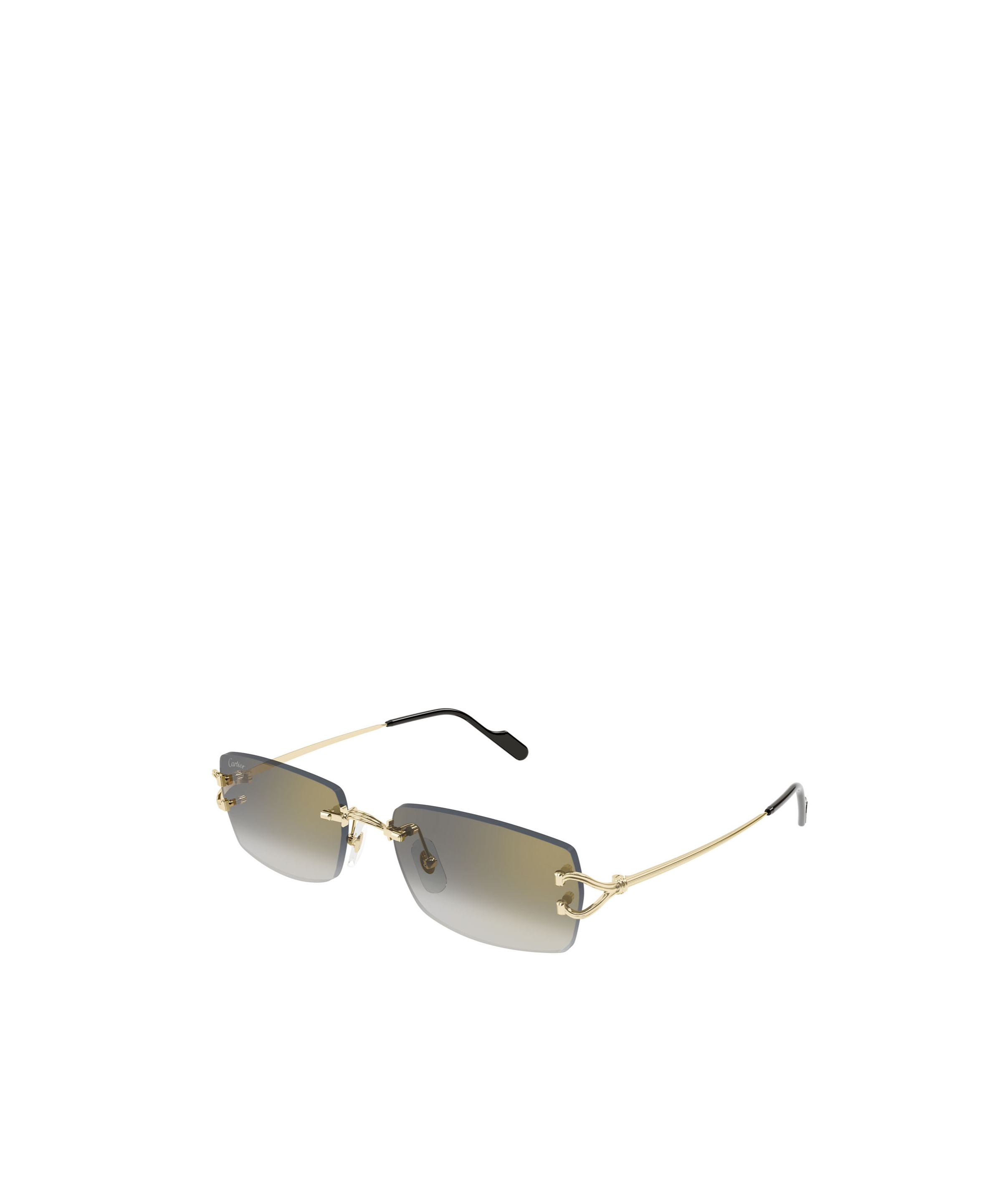 Cartier Rectangular Sunglasses In Gray