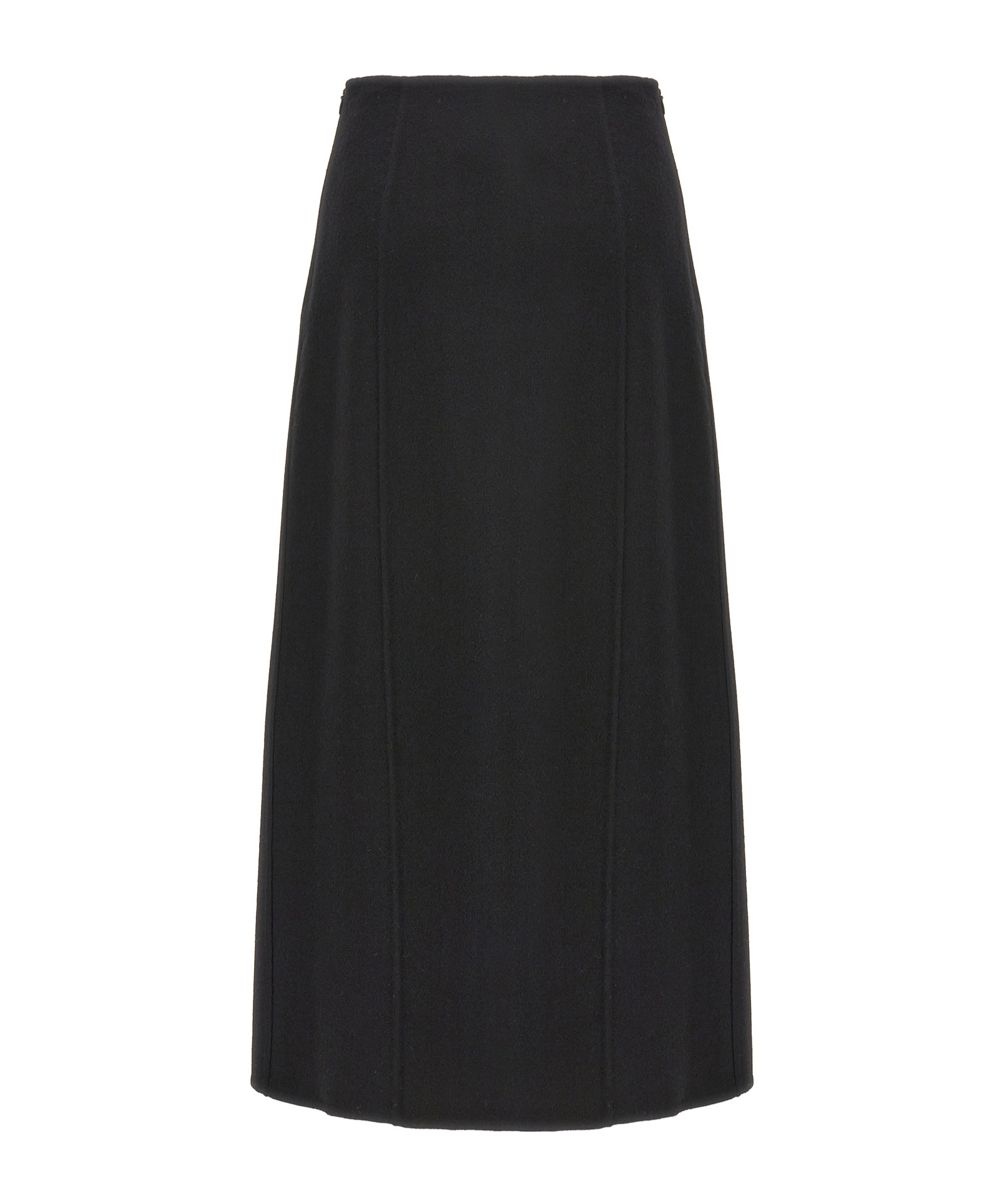 Ermanno Scervino Felted A-line Midi Skirt In Black