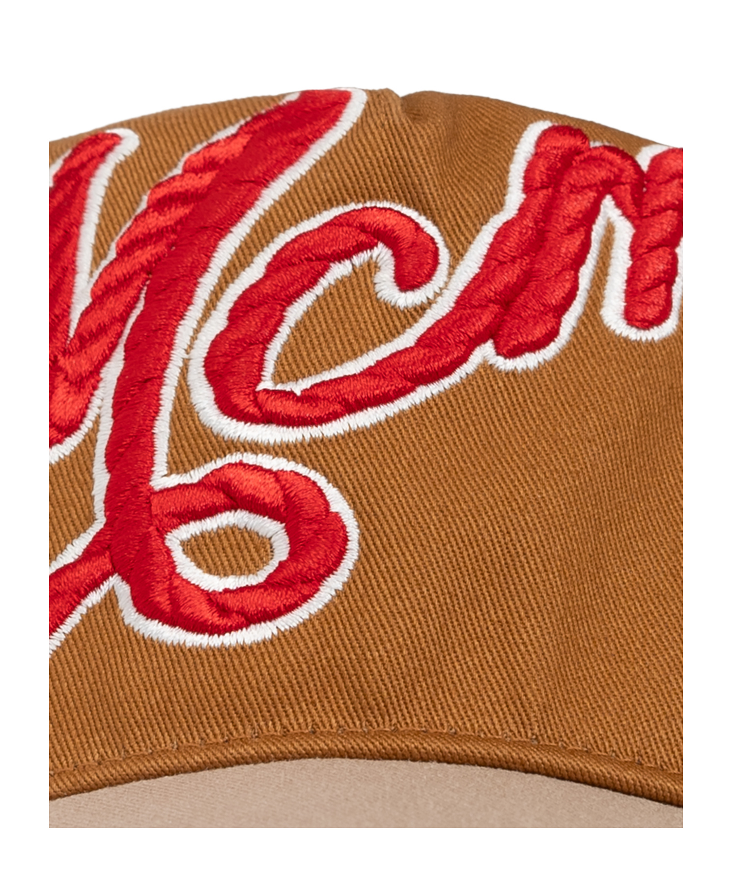Mcm Logo Embroidery Cap In Cotton Twill In Brown