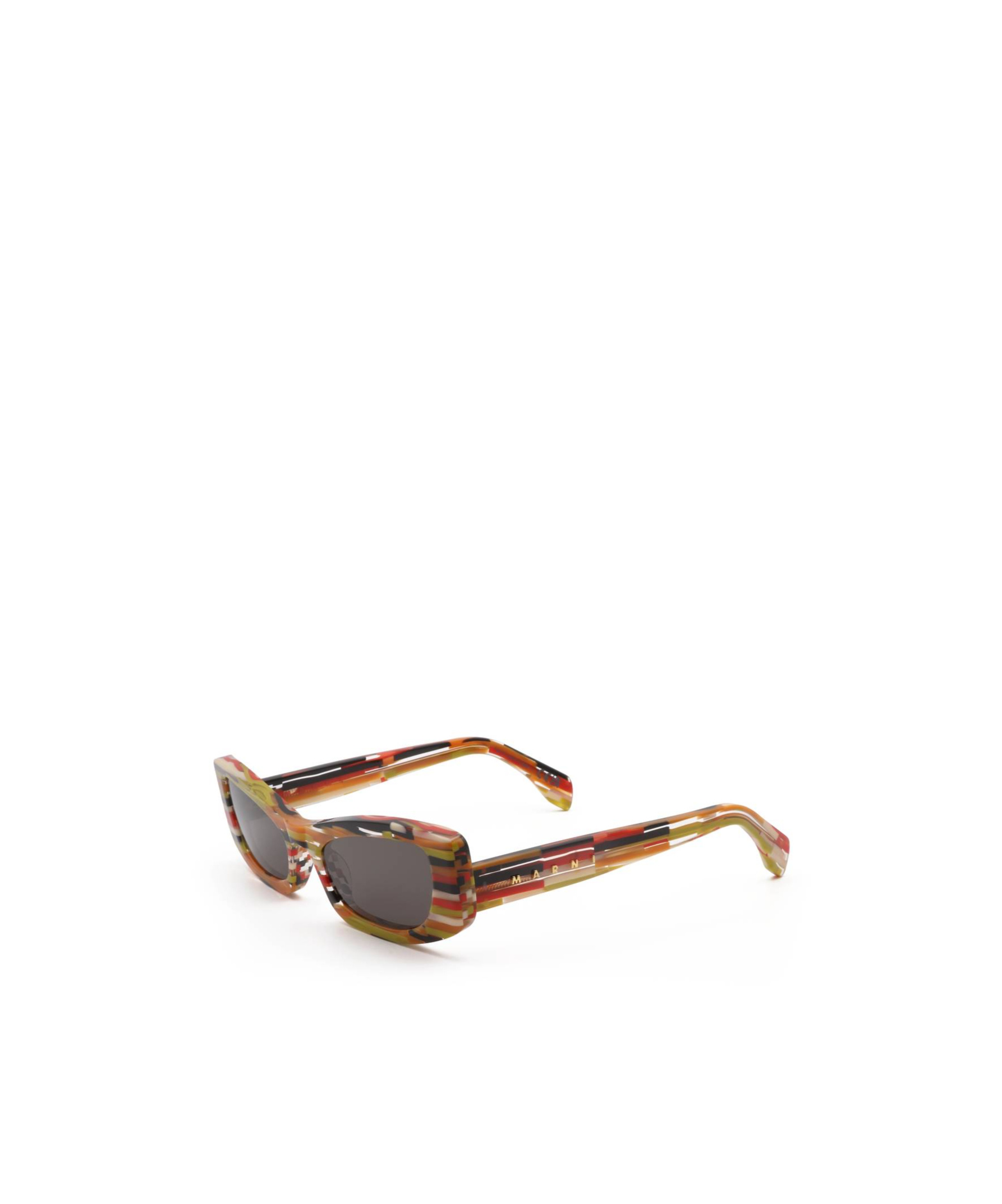 Marni Geometric Frame Sunglasses In Brown