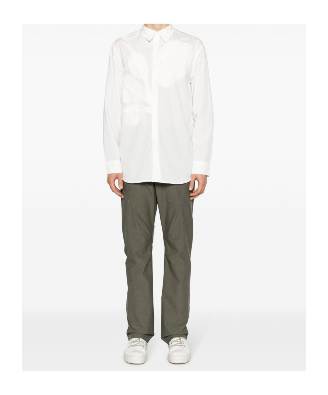 Post Archive Faction (paf) Men's 5.1 Long Sleeve Center (white) Shirt | Size Small | 51tscwhite In White