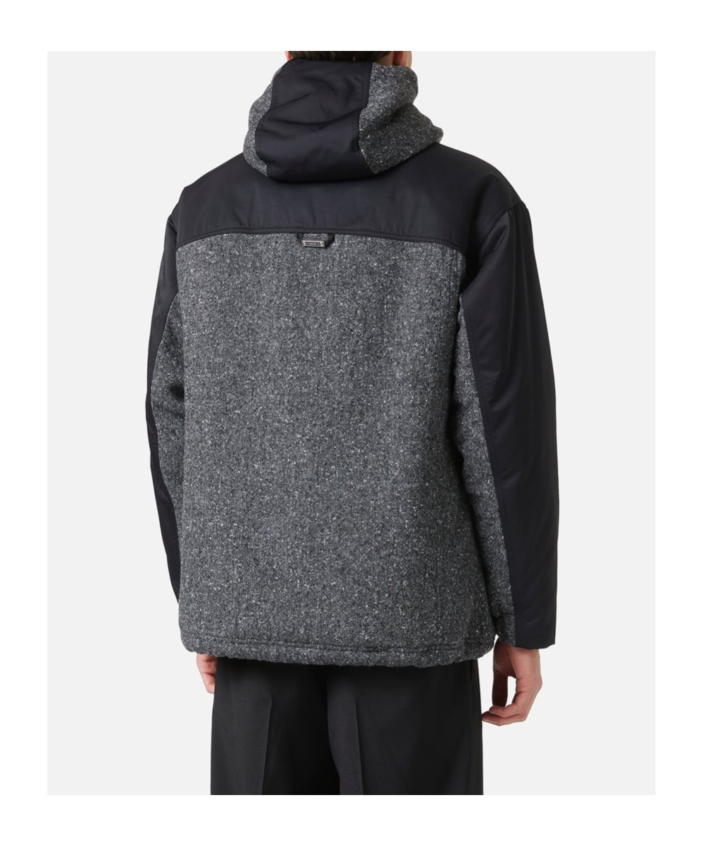 Iceberg Panelled Hooded Jacket In Black