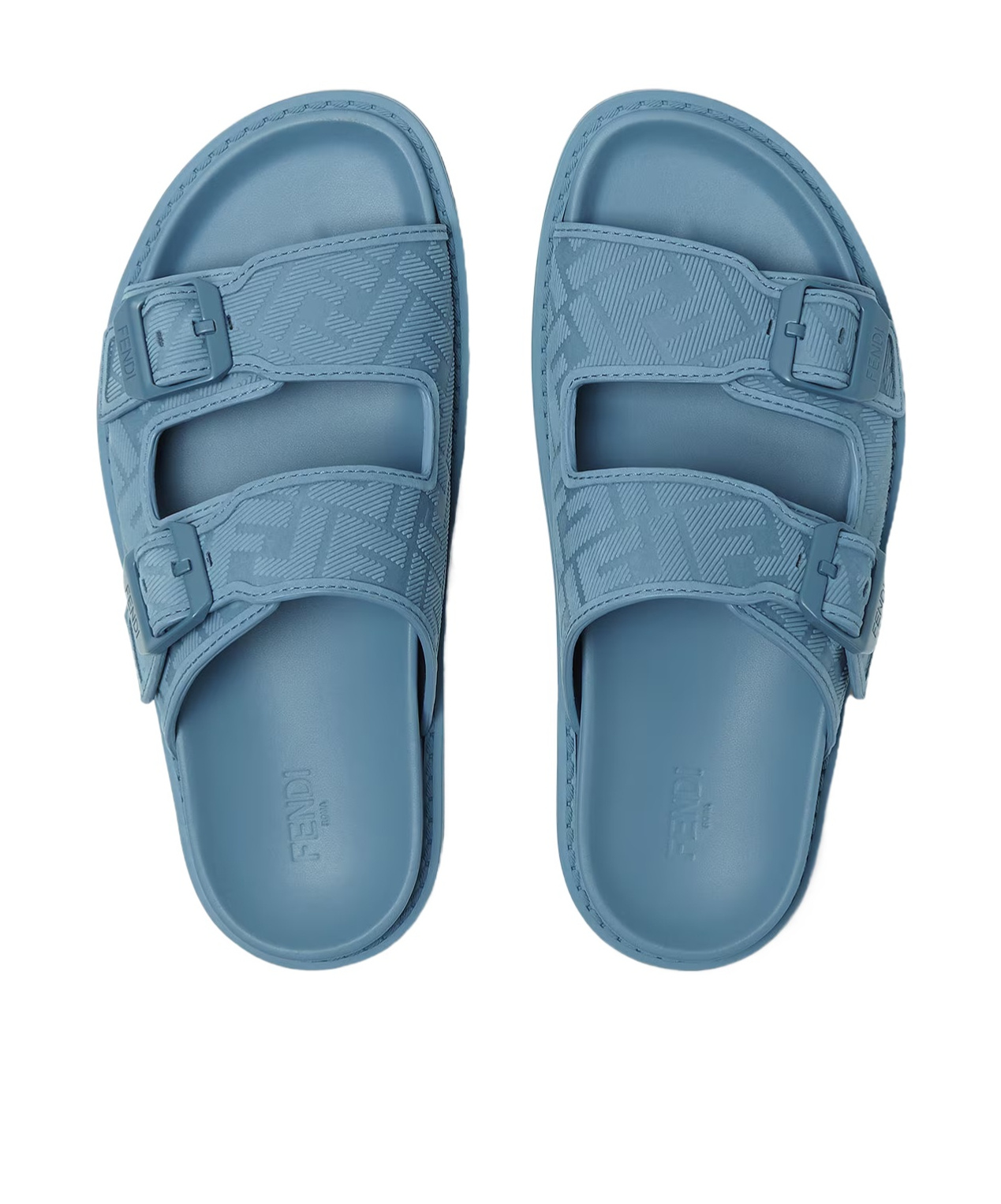 Fendi Double-buckle Ff-pattern Sandals