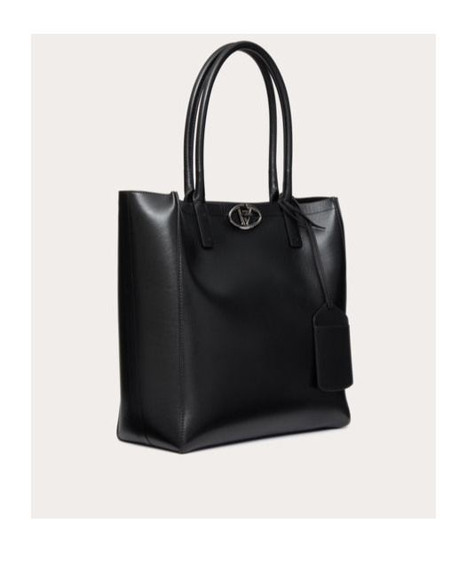 Valentino Medium Vlogo Locker Handbag In Black