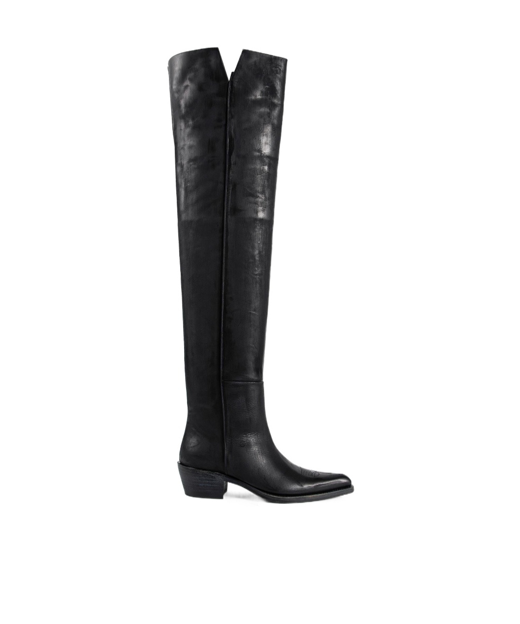 Khaite Clive Leather Over-the-knee Boots In Black