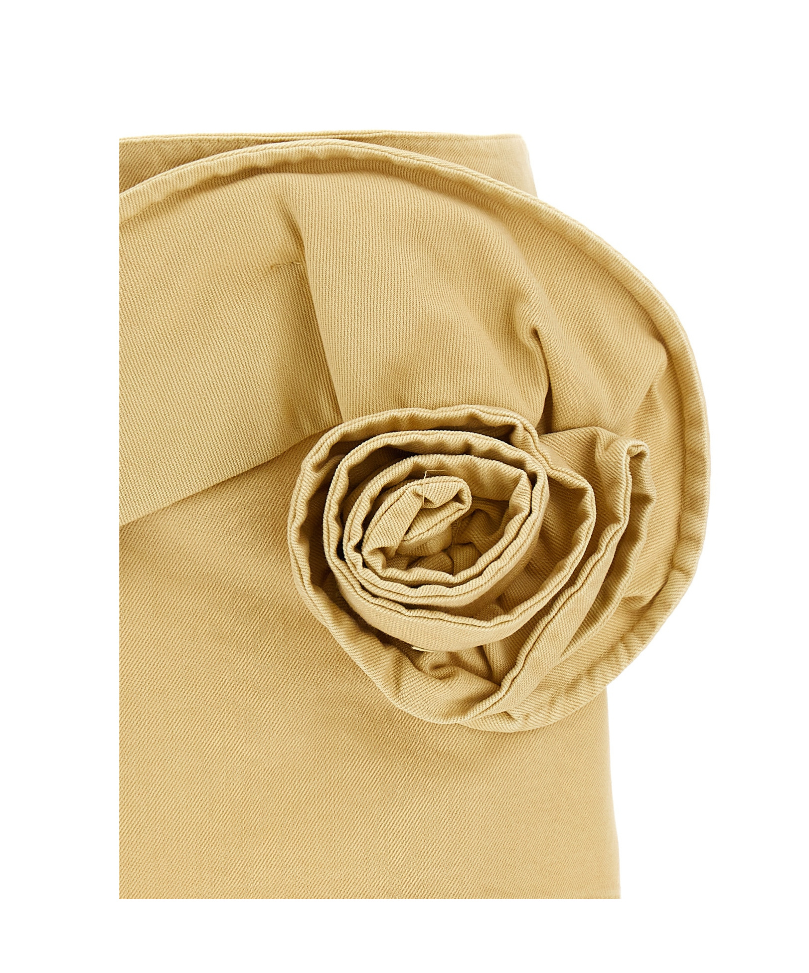 Shop Magda Butrym Floral-embellished Miniskirt In Yellow