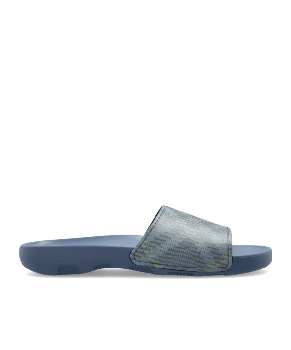 Burberry Round Toe Slippers In Blue