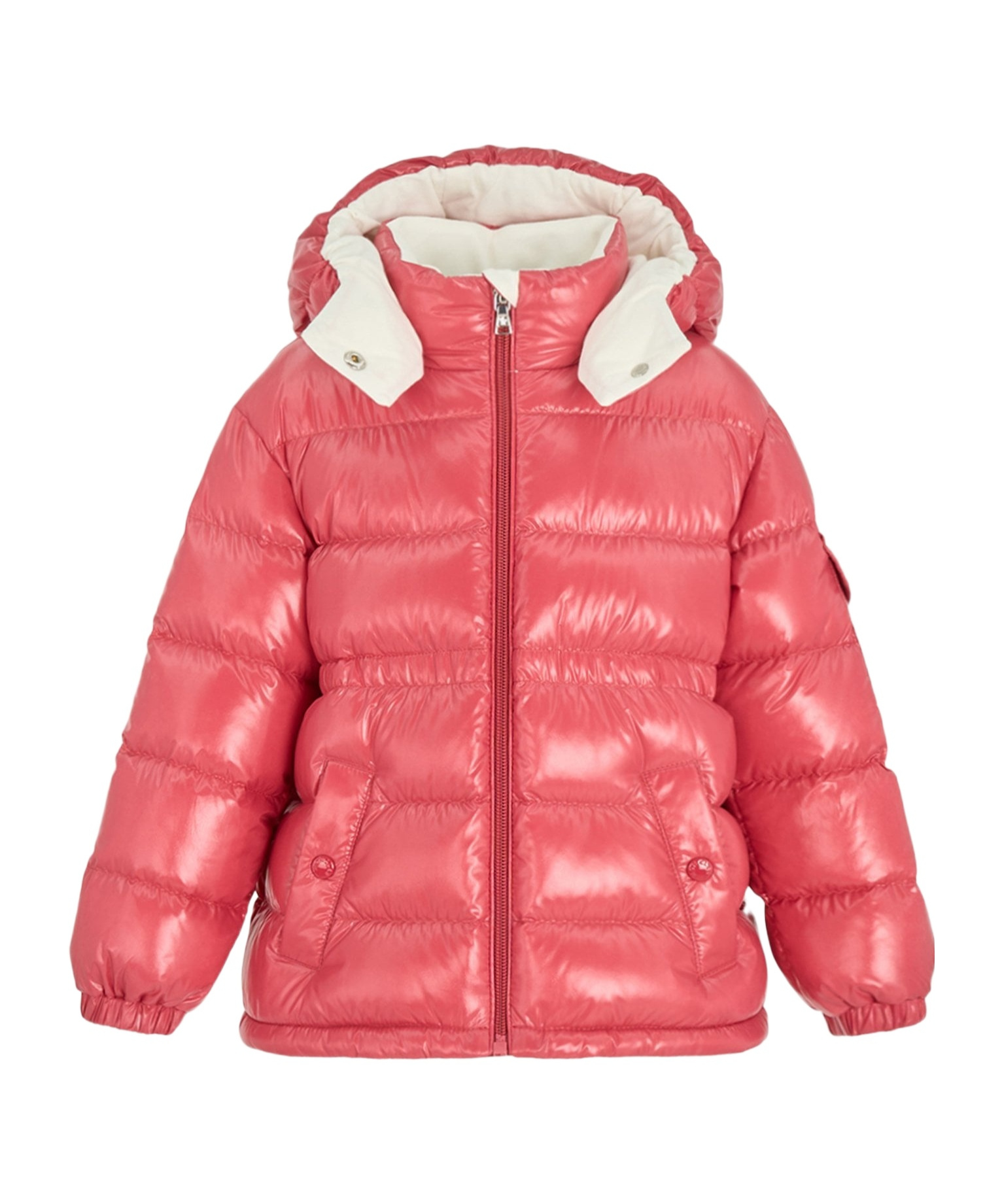 Moncler Long Sleeve Cotton Coat In Red