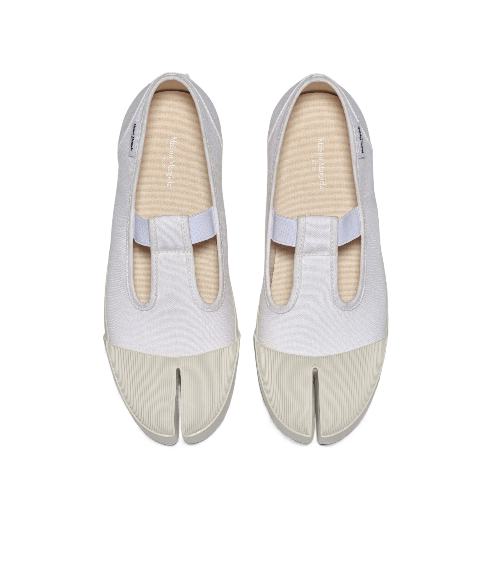 Maison Margiela Rubber Sole Sneakers Featuring Cut-out Detail In White