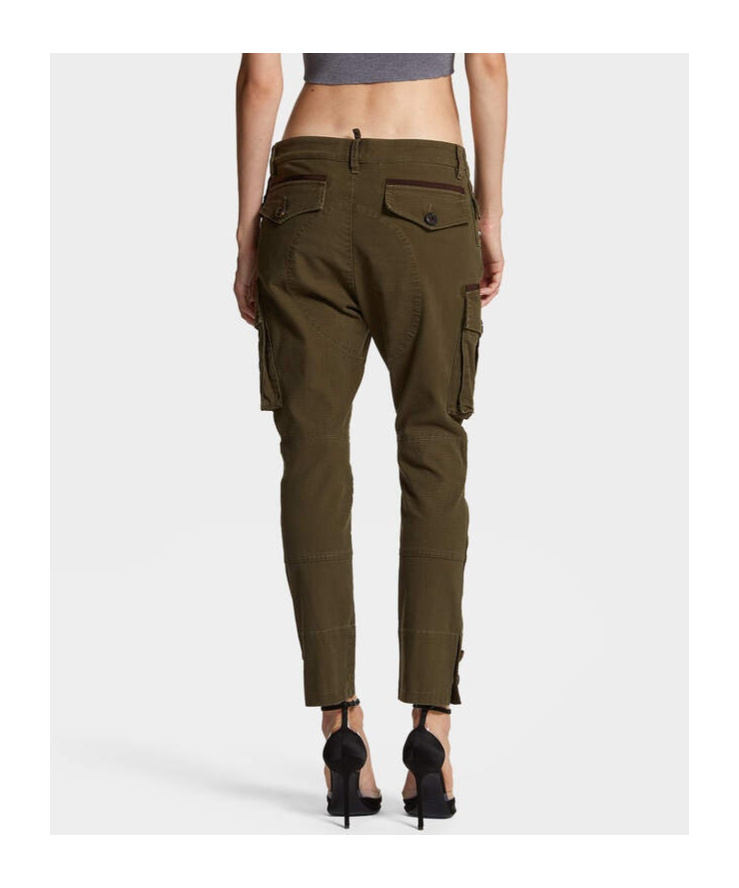 Dsquared2 Belt-loop Casual Pants In Green