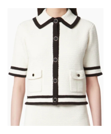 Nina Ricci Three-quarter Sleeves Cardigan In White
