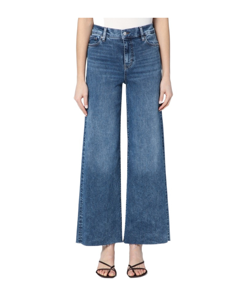 Shop Frame Flared Jeans In Blue