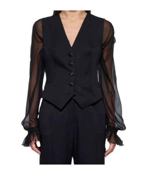 Dolce & Gabbana Single-breasted Vest In Black