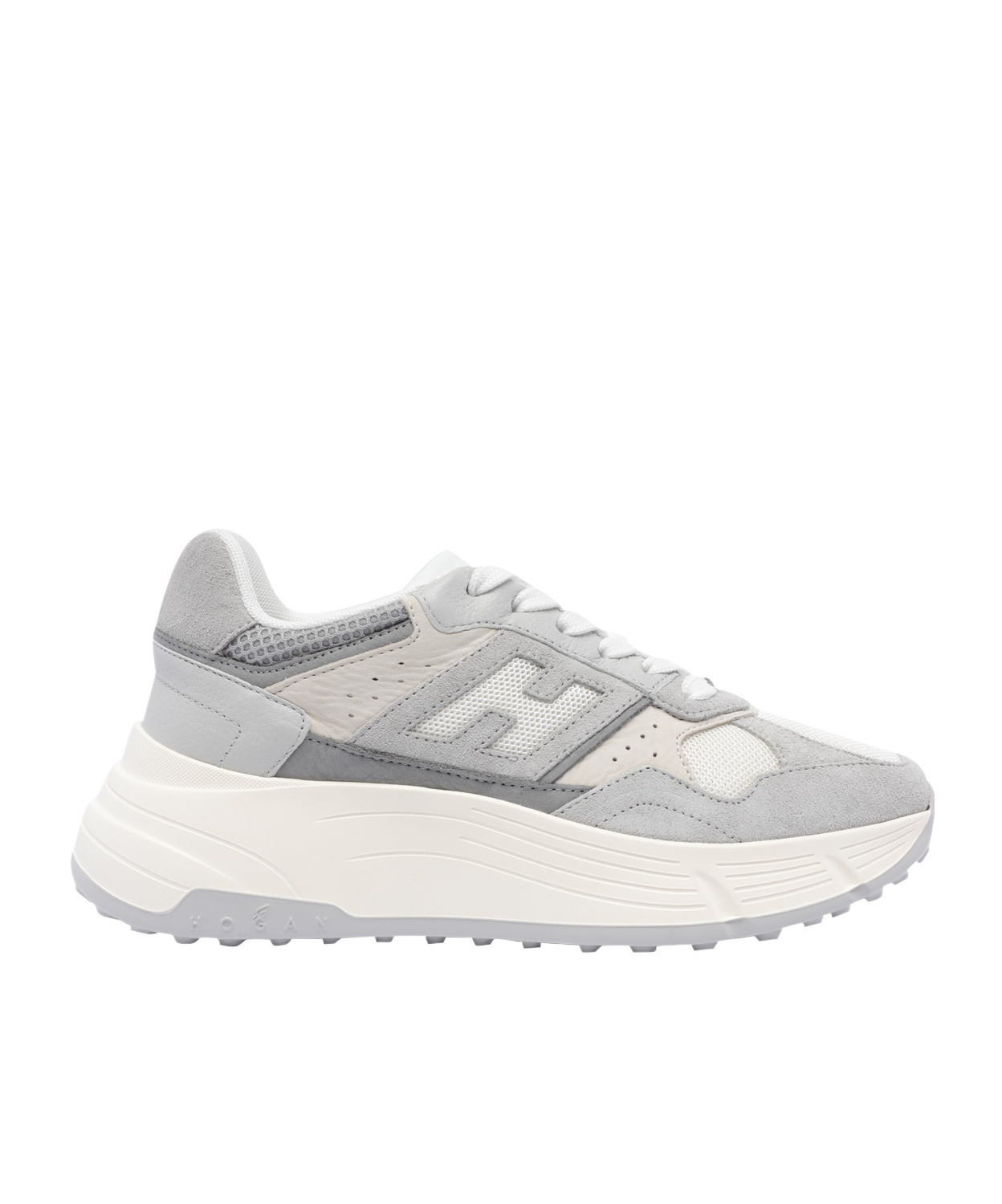 Hogan Low Top Sneakers With Suede And Leather In White