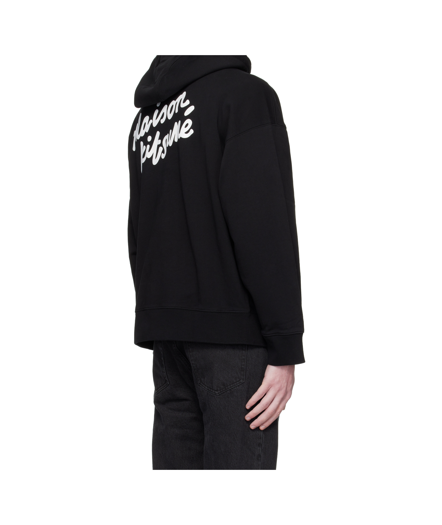Maison Kitsuné Handwriting Hoodie In Black