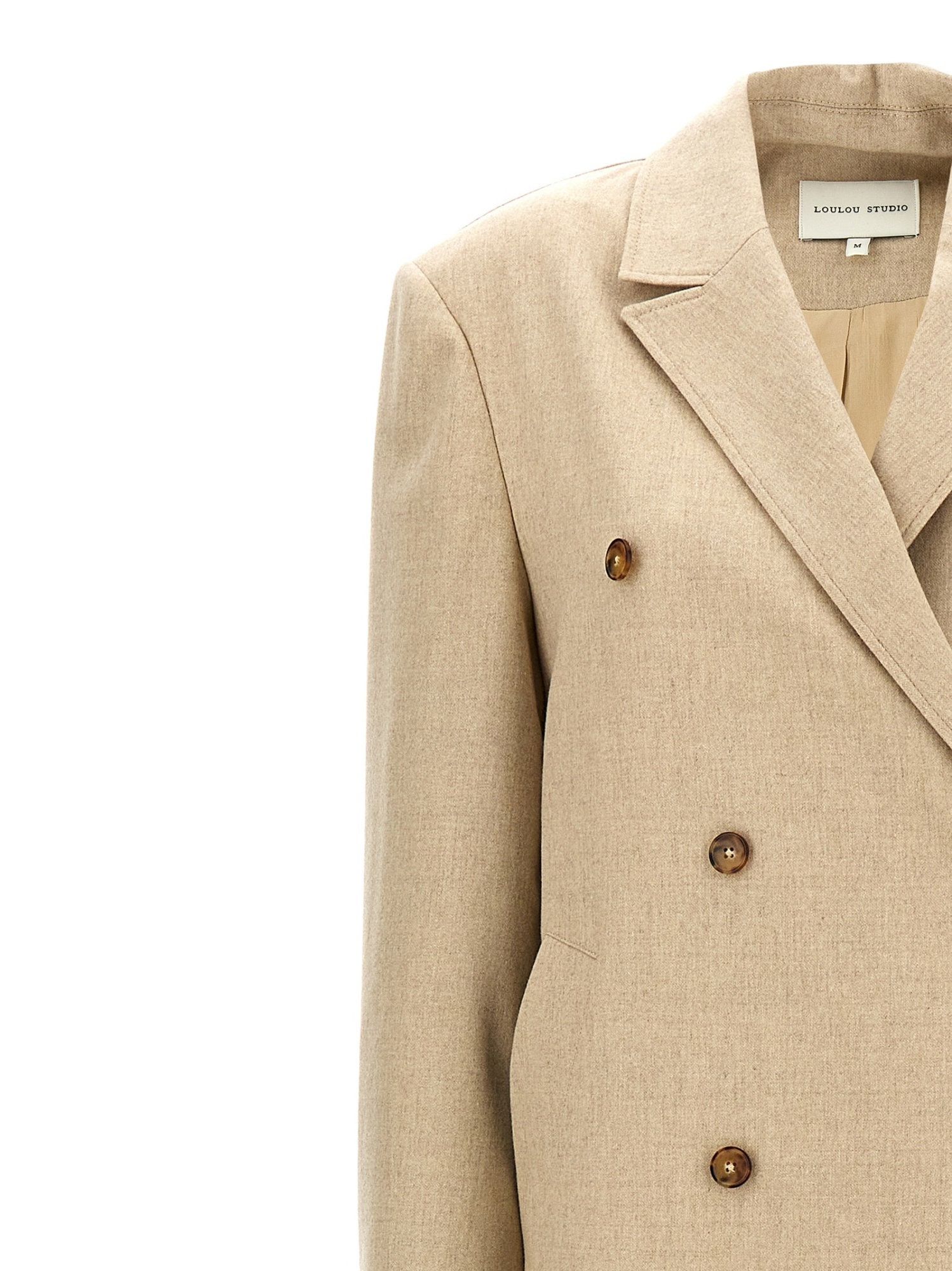 Loulou Studio Double-breasted Coat In Multi
