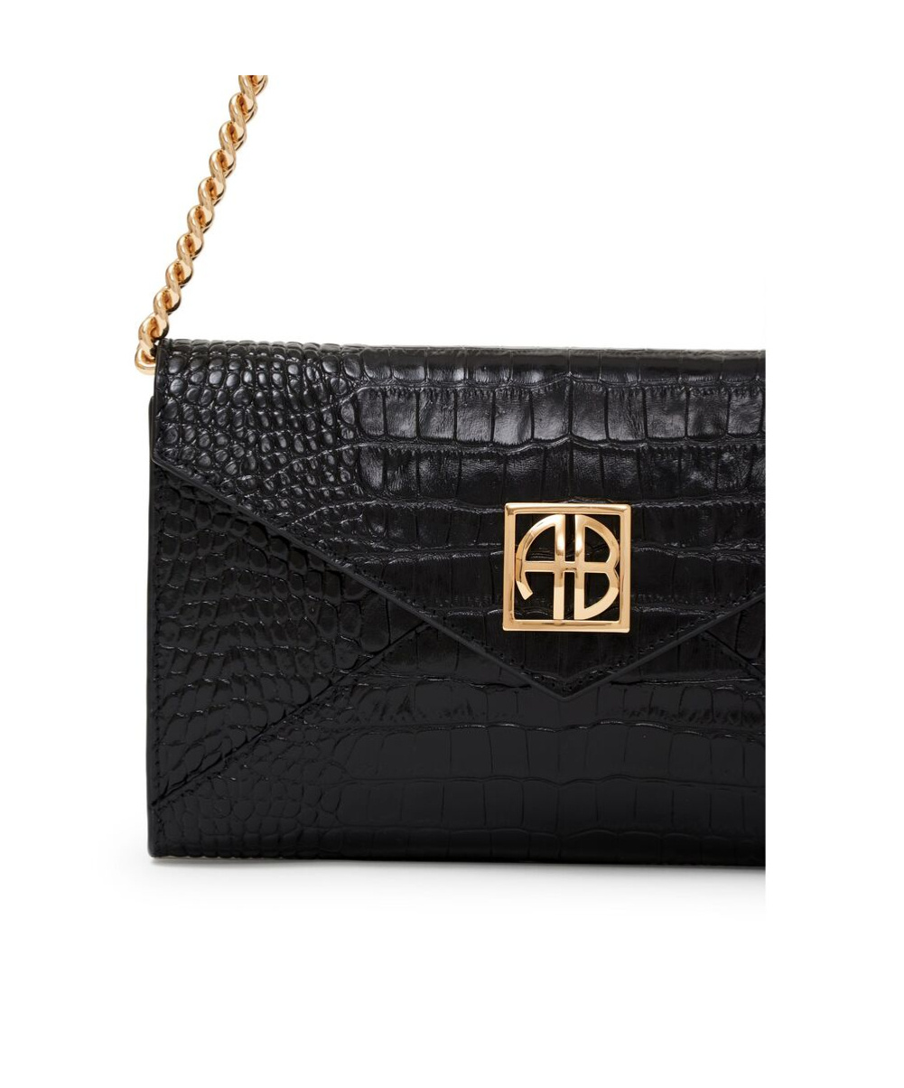 Shop Anine Bing Elly Clutch Bag In Black