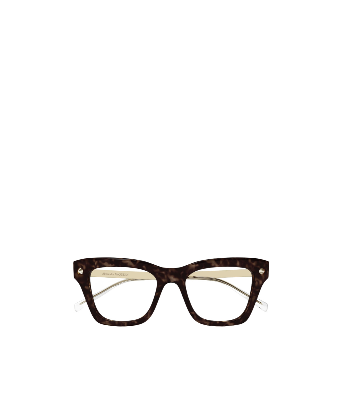 Alexander Mcqueen Geometrically Framed Flat Mirror In Dark Havana