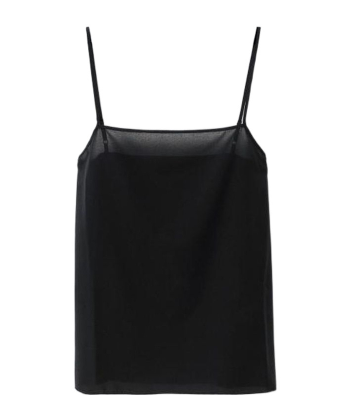 Fabiana Filippi Spaghetti Strap Tank Top In Black