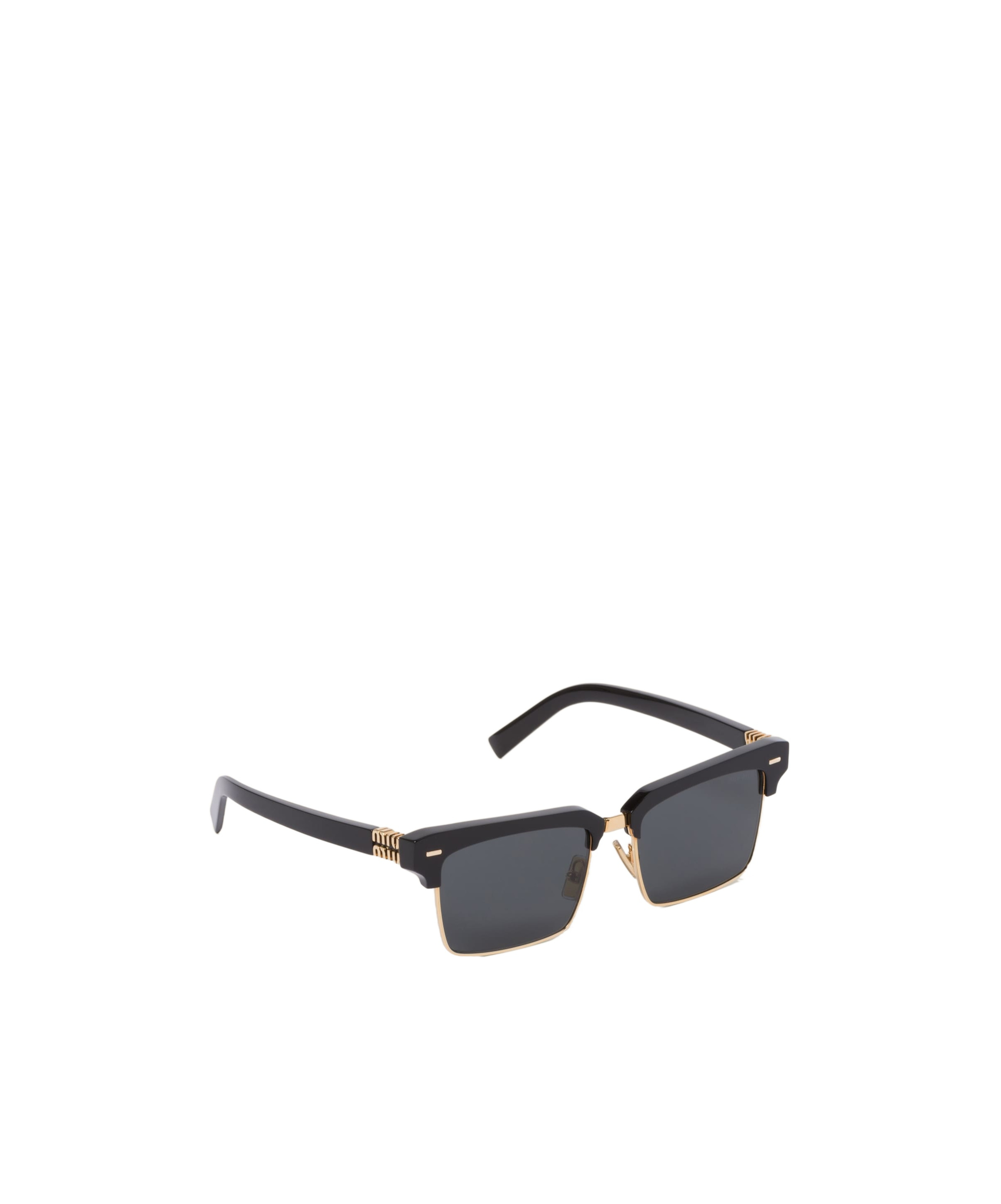 Miu Miu Logo Pattern Sunglasses In Gray