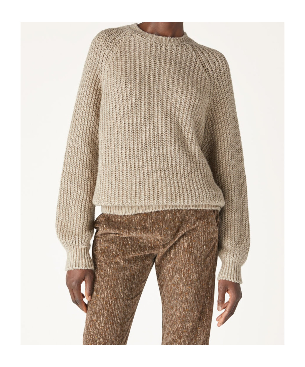 Loro Piana Round-neck And Long-sleeved Sweater In Brown