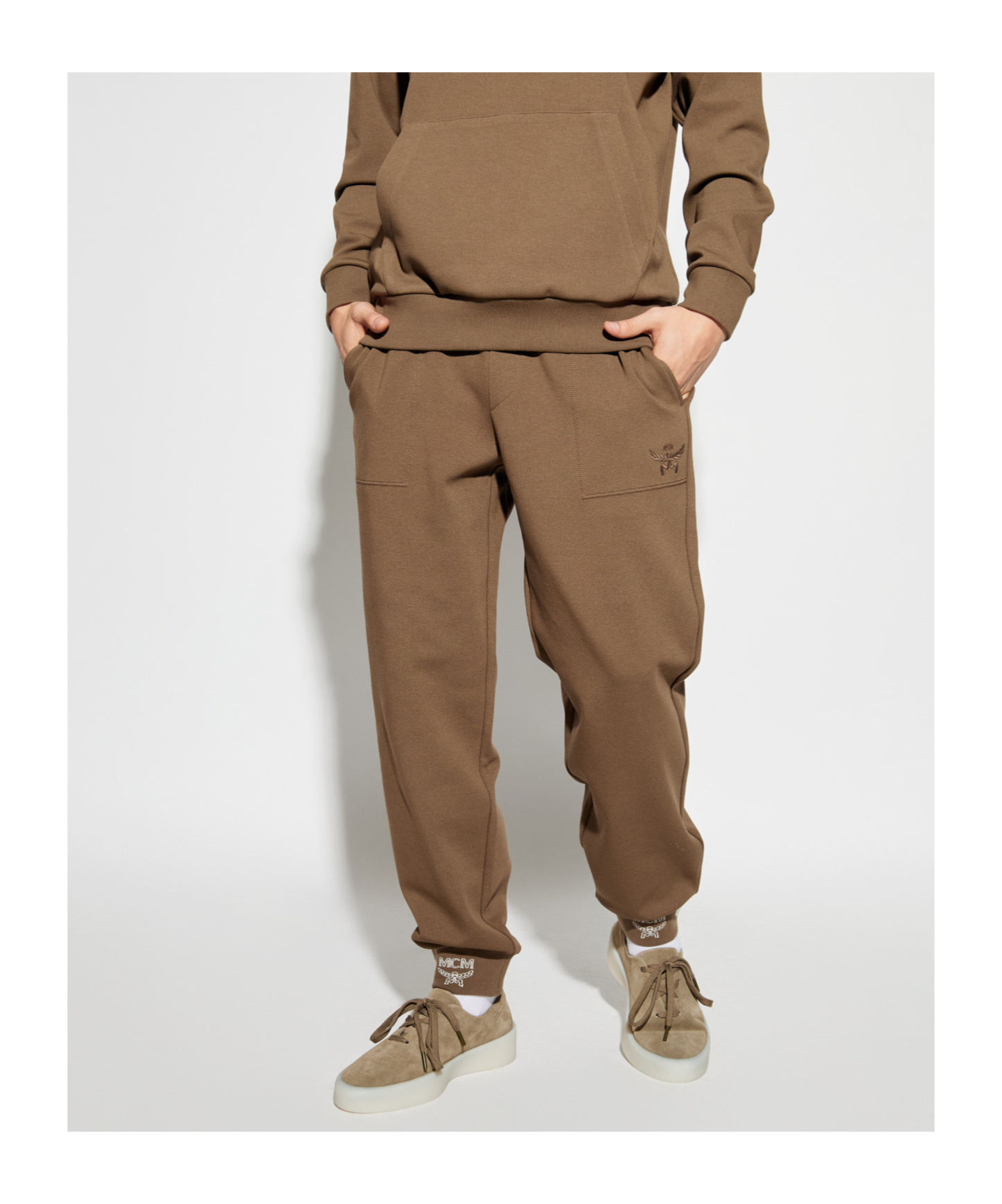 Mcm Drawstring Sweatpants In Brown