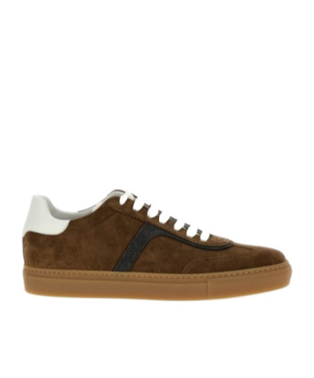 Brunello Cucinelli Lace-up Low-cut Casual Shoes In Brown