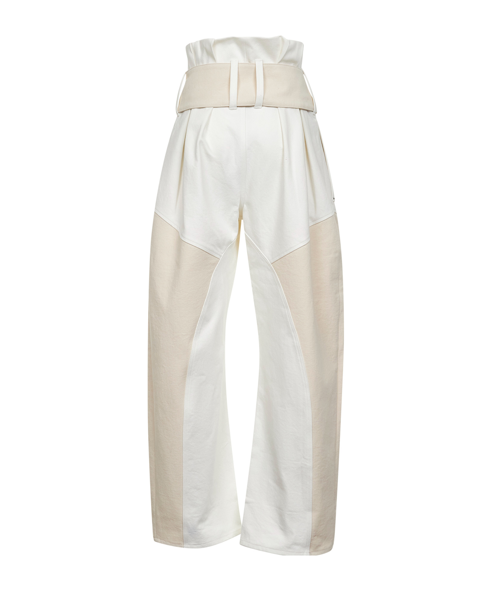 パンツ J.W. Anderson Wide Pants Jw Anderson Belted Pleated Paneled Two-tone Cotton-poplin