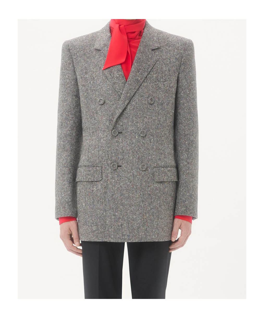 Valentino Long-sleeved Suit Jacket In Gray