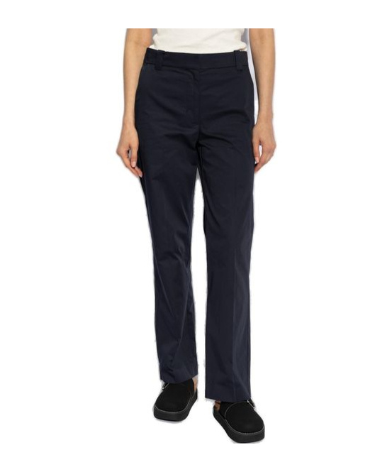 Apc Straight-leg Cotton Tailored Trousers In Black