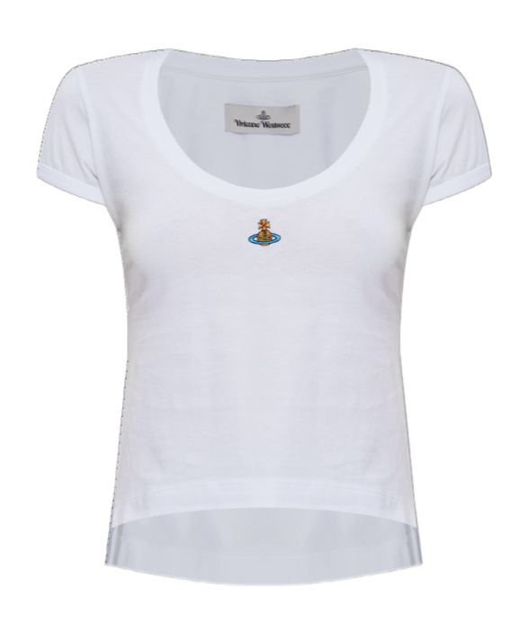 Vivienne Westwood Cropped T-shirt With Logo In White