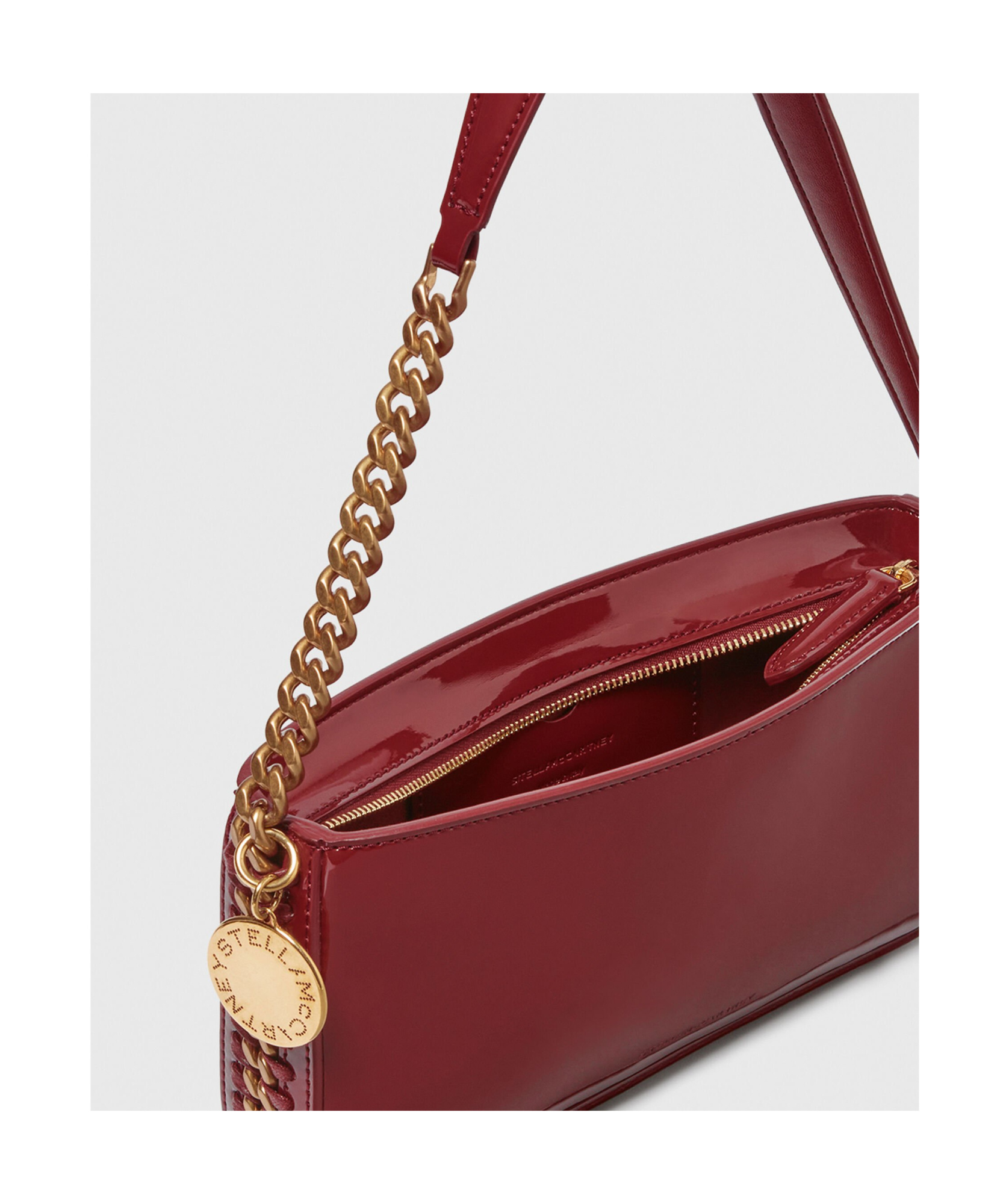 Stella Mccartney Frayme Baguette Shoulder Backpack In Red